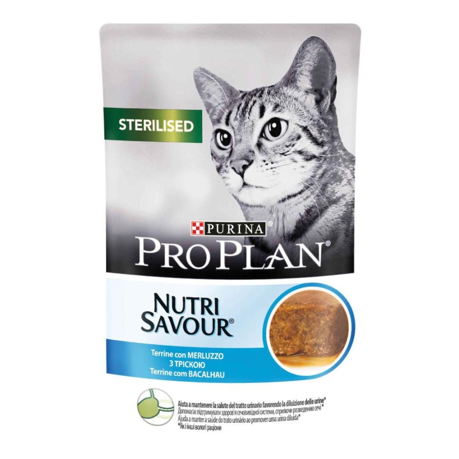 NESTLE' PURINA PRO PLAN GATTO STERILISED MAINTENANCE MERLUZZO 85GR (bustina)