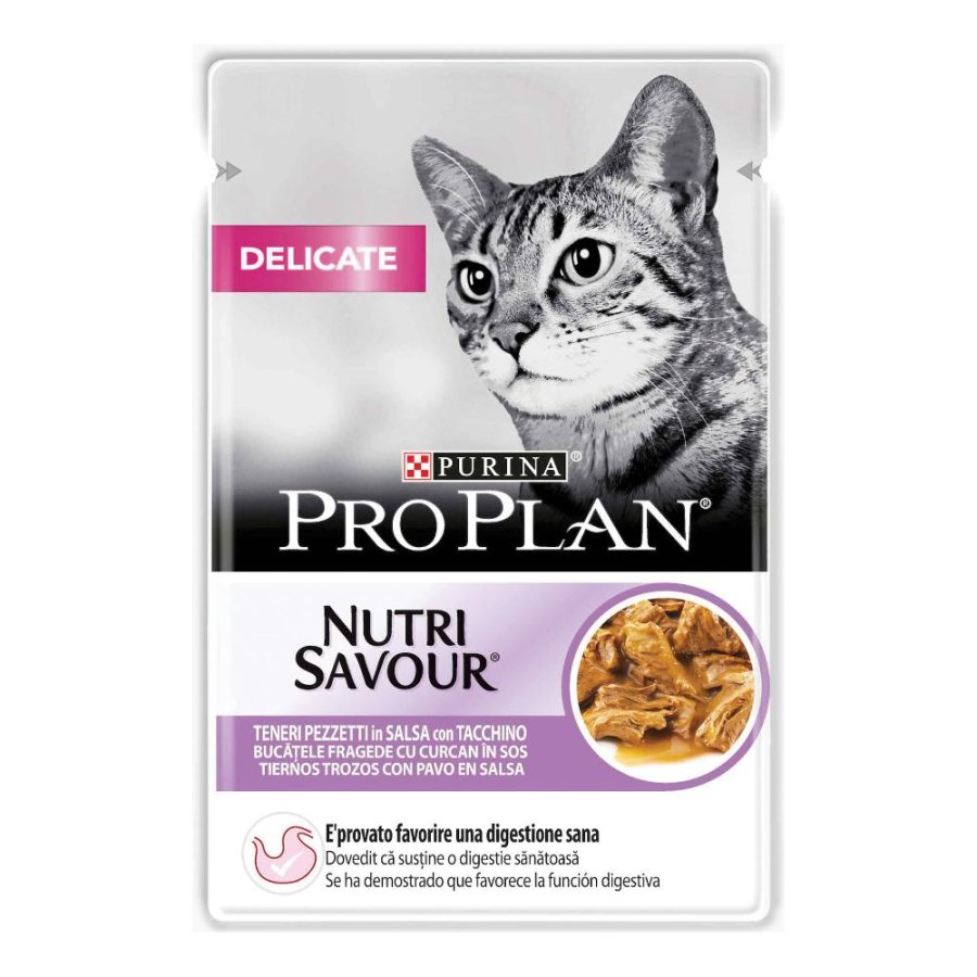NESTLE' PURINA PRO PLAN GATTO NUTRI SAVOUR DELICATE GRAVY (IN SALSA) TACCHINO 85GR (bustina)