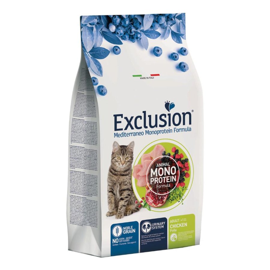 EXCLUSION GATTO MEDITERRANEO MONOPROTEICO NOBLE GRAIN ADULT POLLO 1,5KG