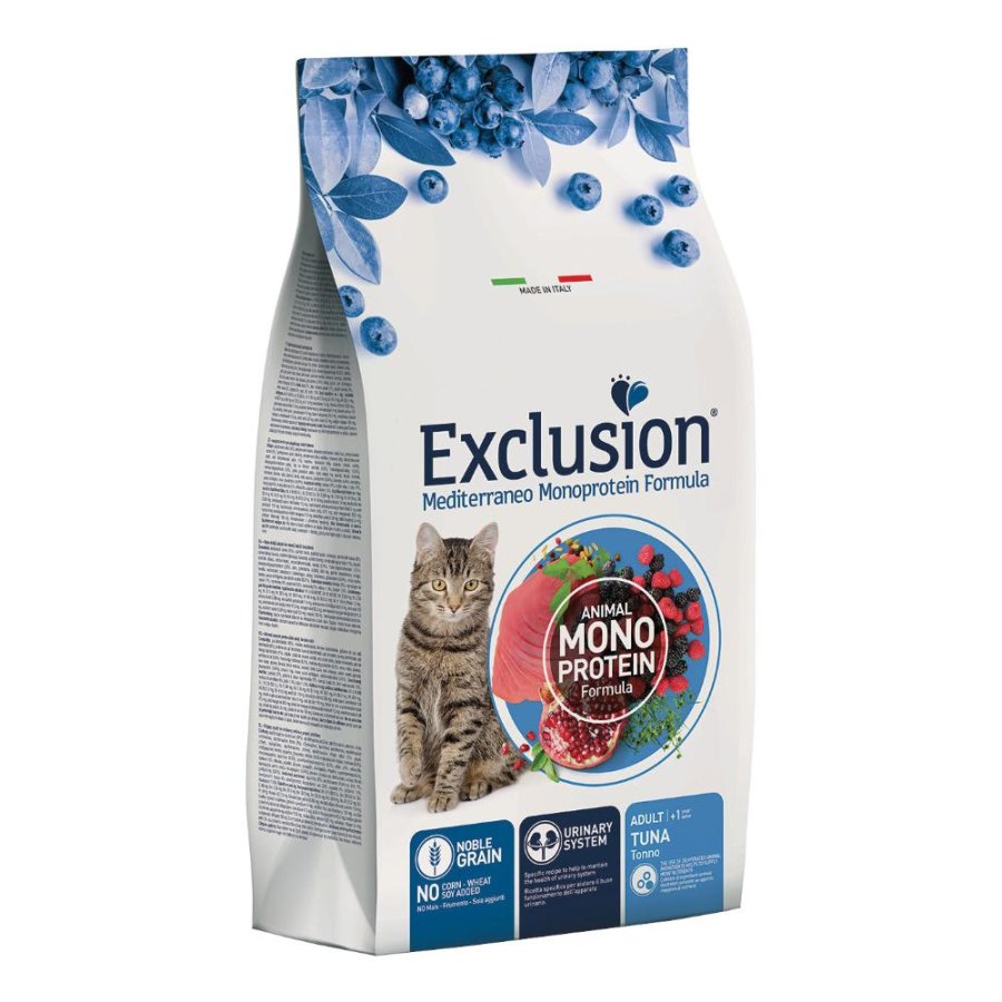 EXCLUSION GATTO MEDITERRANEO MONOPROTEICO NOBLE GRAIN ADULT TONNO 1,5KG