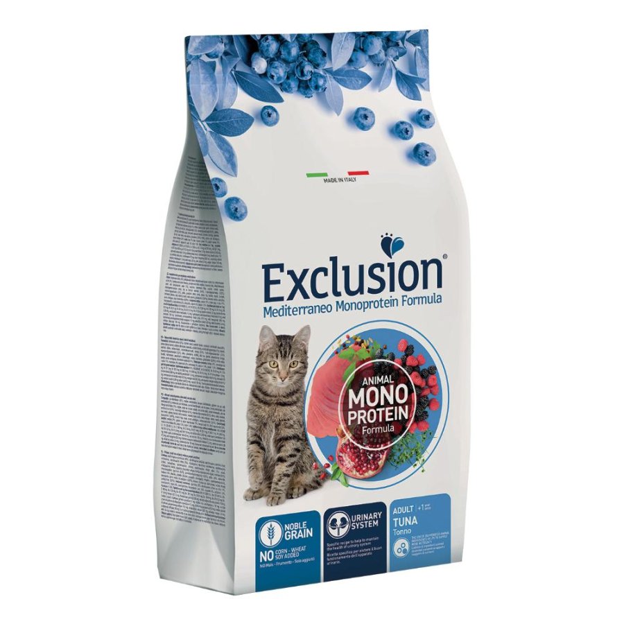 EXCLUSION GATTO MEDITERRANEO MONOPROTEICO NOBLE GRAIN ADULT TONNO 300GR