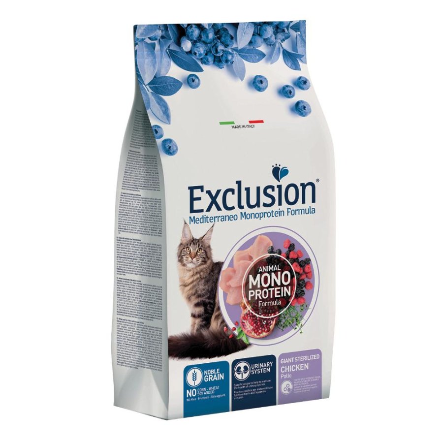 EXCLUSION GATTO MEDITERRANEO MONOPROTEICO NOBLE GRAIN GIANT STERILIZED POLLO 300GR FLASH