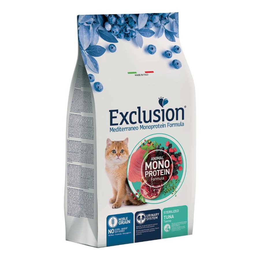 EXCLUSION GATTO MEDITERRANEO MONOPROTEICO NOBLE GRAIN STERILIZED TONNO 300GR
