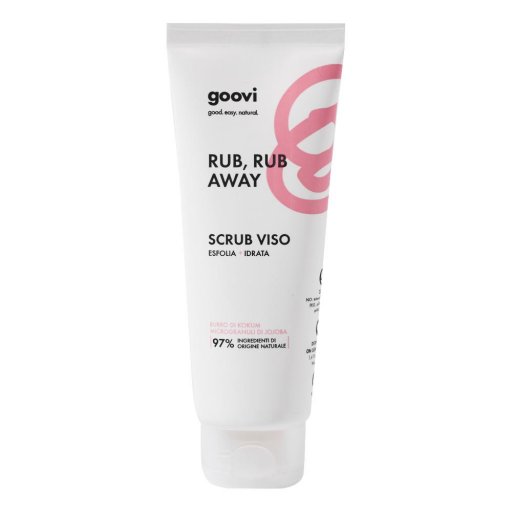 Goovi Scrub Viso 75ml - Esfoliante viso con microgranuli di Jojoba e perlite di origine vulcanica