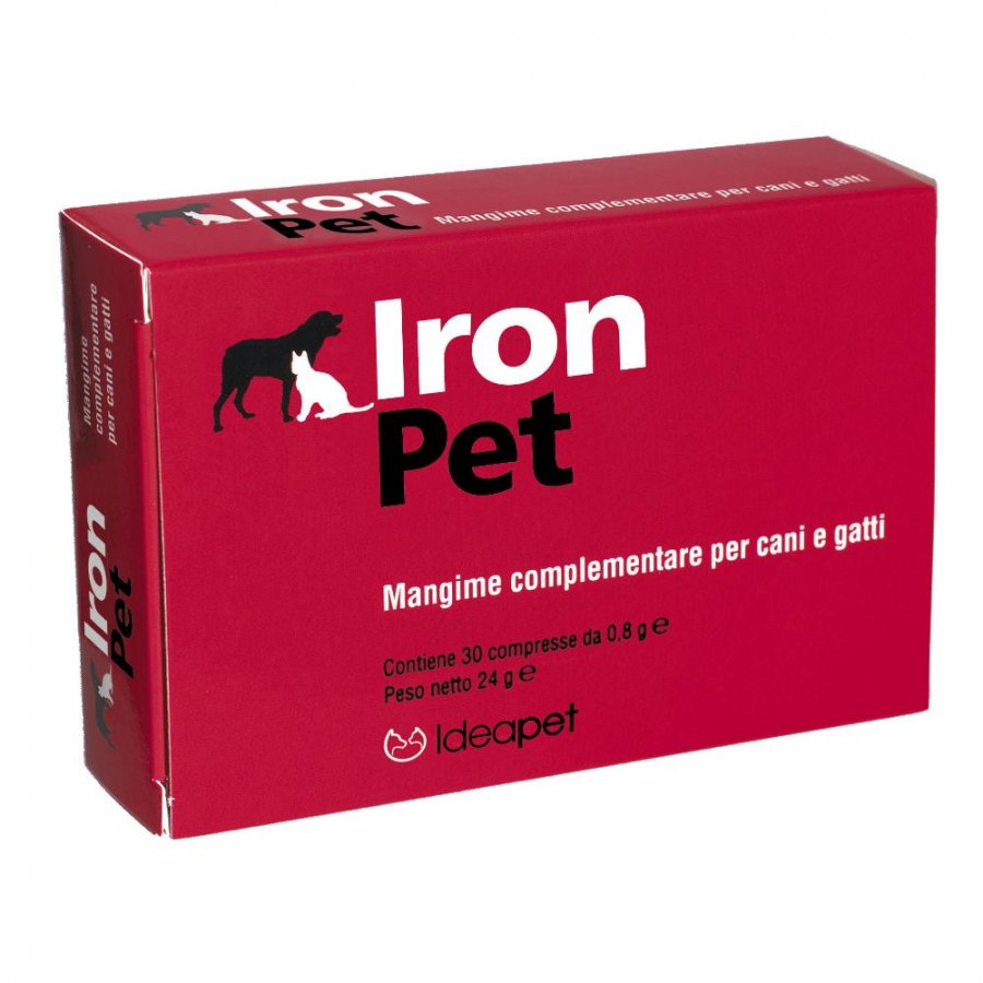 Iron Pet Alimento Complementare per Cani e Gatti 30 Compresse - Integratore Nutrizionale per Animali Domestici