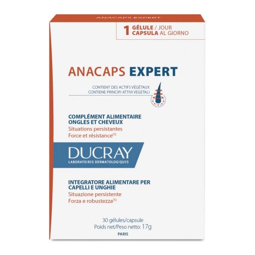 Anacaps Expert Capelli Unghie 30 Capsule - Integratore per la Cura di Capelli e Unghie