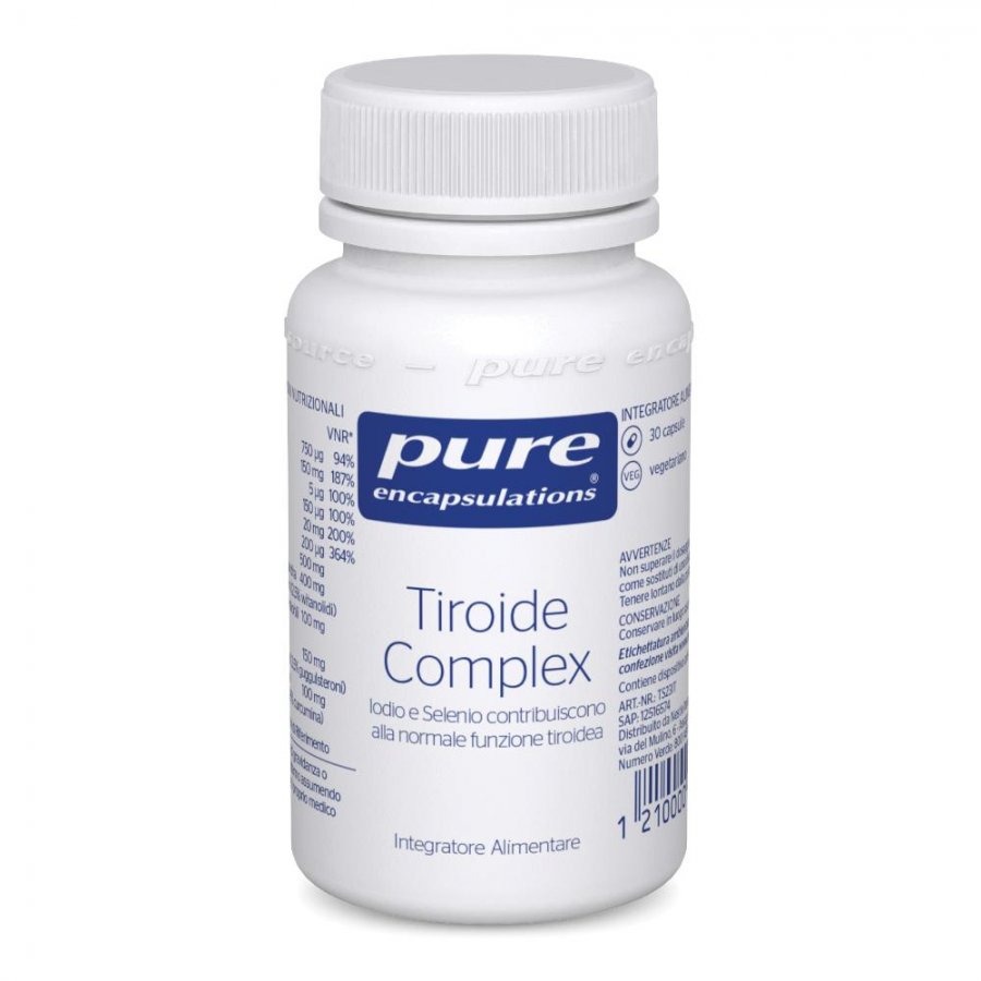 Pure Encapsulations Tiroide Complex 30 Capsule - Integratore Alimentare con Iodio e Selenio