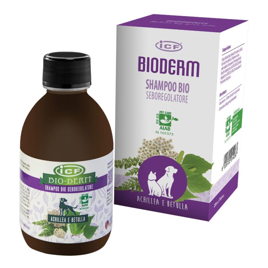 BIODERM SHAMPOO CANE/GATTO BIO SEBOREGOLATORE FLACONE 220ML - ICF