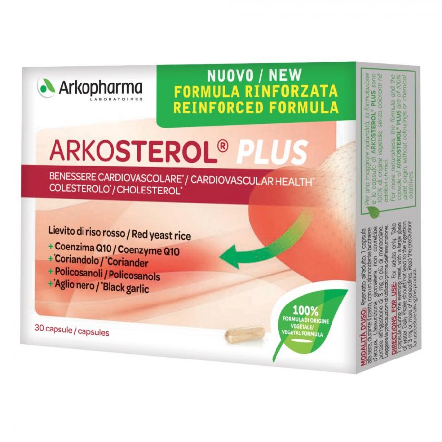 Arkopharma Arkosterol Plus 30 Capsule - Integratore per il controllo del colesterolo