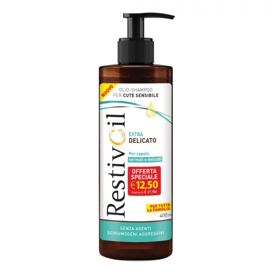 Restivoil - Olio Shampoo Extra Delicato Capelli Normali Delicati 400ml - Idratazione Profonda e Cura Dolce