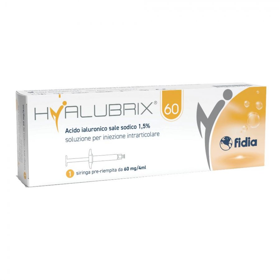 Hyalubrix - Siringa Intra-Articolare Acido Ialuronico 1,5% 60mg/4ml - Soluzione per le Articolazioni