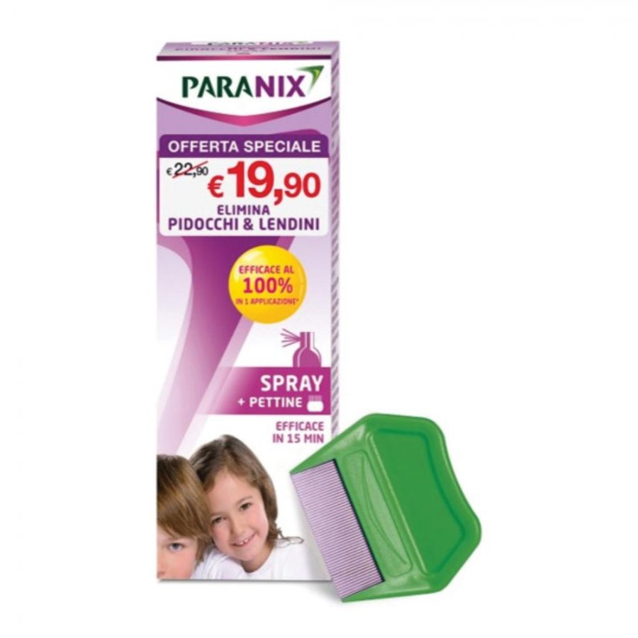 Paranix Spray Trattamento Pidocchi e Lendini MDR TP 100ml, Rimedio Efficace per l'Eliminazione dei Pidocchi