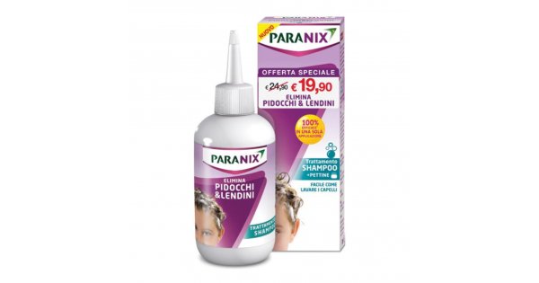Paranix Trattamento Pidocchi e Lendini Shampoo 200ml + Pettine