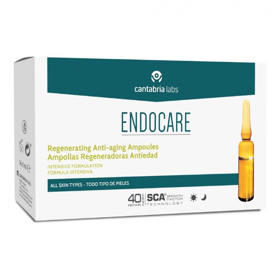 Difa Cooper - Endocare Ampolle Rigenerante Anti-Aging 14 Ampolle da 1ml per una Pelle Giovane