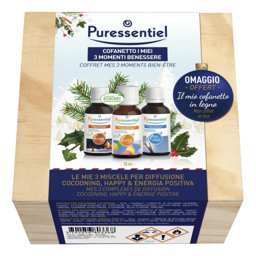 Puressentiel Cofanetto Regalo I Miei 3 Momenti di Benessere – 3 Miscele per Diffusione, Oli Essenziali per l'Ambiente