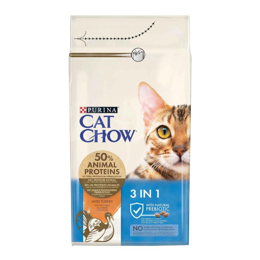 NESTLE' PURINA CAT CHOW GATTO 3-IN-1 ADULT TACCHINO 1,5KG