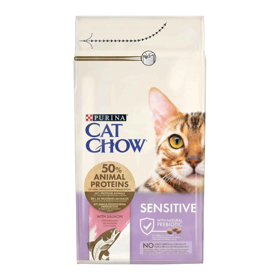 NESTLE' PURINA CAT CHOW GATTO SENSITIVE ADULT SALMONE 1,5KG