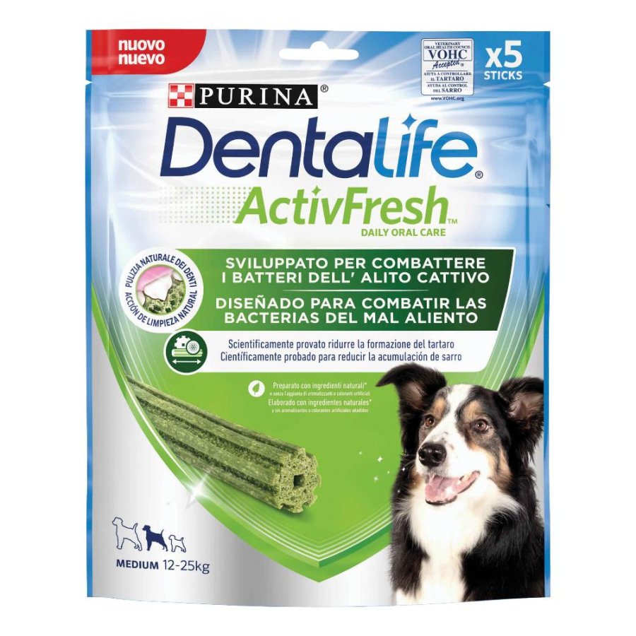 NESTLE' PURINA CANE SNACK DENTALIFE ACTIVEFRESH MEDIUM 6 STICKS 115GR