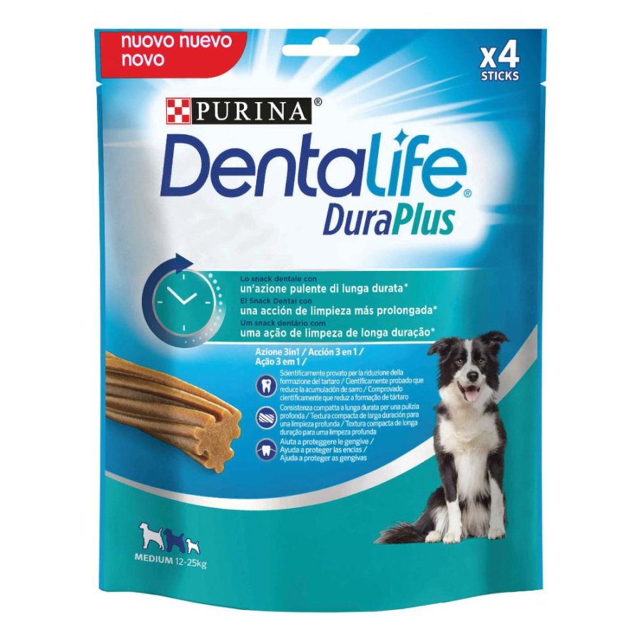 NESTLE' PURINA CANE SNACK DENTALIFE DURAPLUS MEDIUM 4 STICKS 197GR