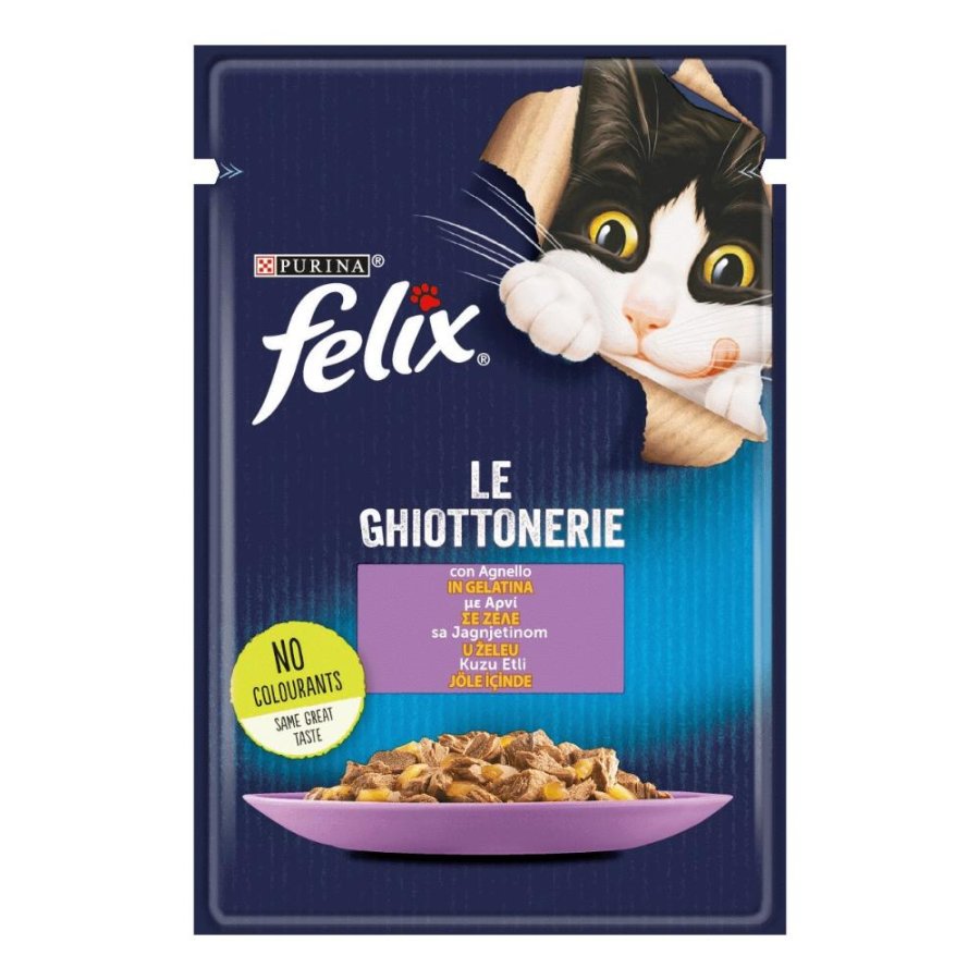 NESTLE' PURINA FELIX GATTO GHIOTTONERIE JELLY AGNELLO 85GR (bustina)