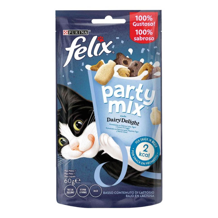 NESTLE' PURINA FELIX GATTO SNACK PARTY MIX DAIRY DELIGHT 60GR
