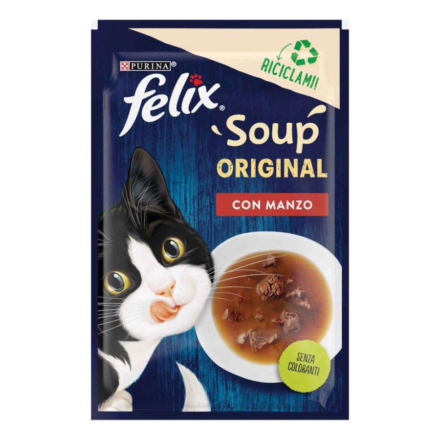 NESTLE' PURINA FELIX GATTO SOUP MANZO 48GR (bustina)