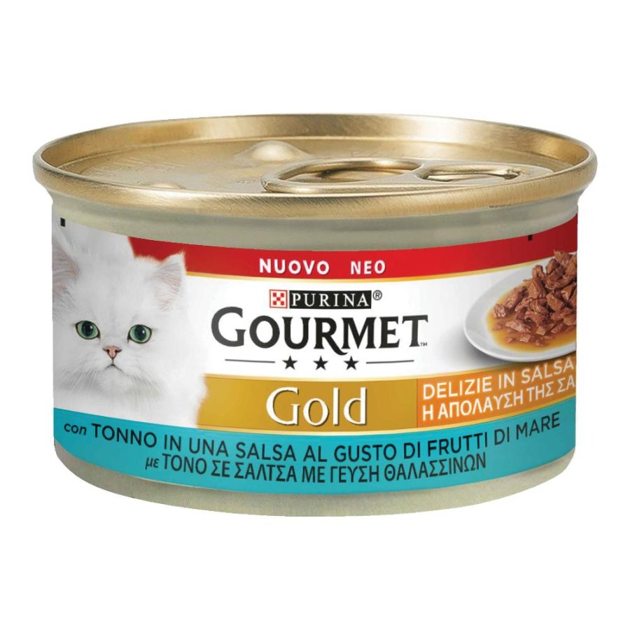 NESTLE' PURINA GOURMET GATTO GOLD DELIZIE IN SALSA TONNO 85GR (lattina)