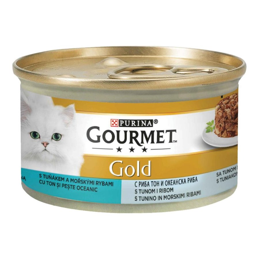 NESTLE' PURINA GOURMET GATTO GOLD INTRECCI TONNO PESCE DELL'OCEANO 85GR (lattina)