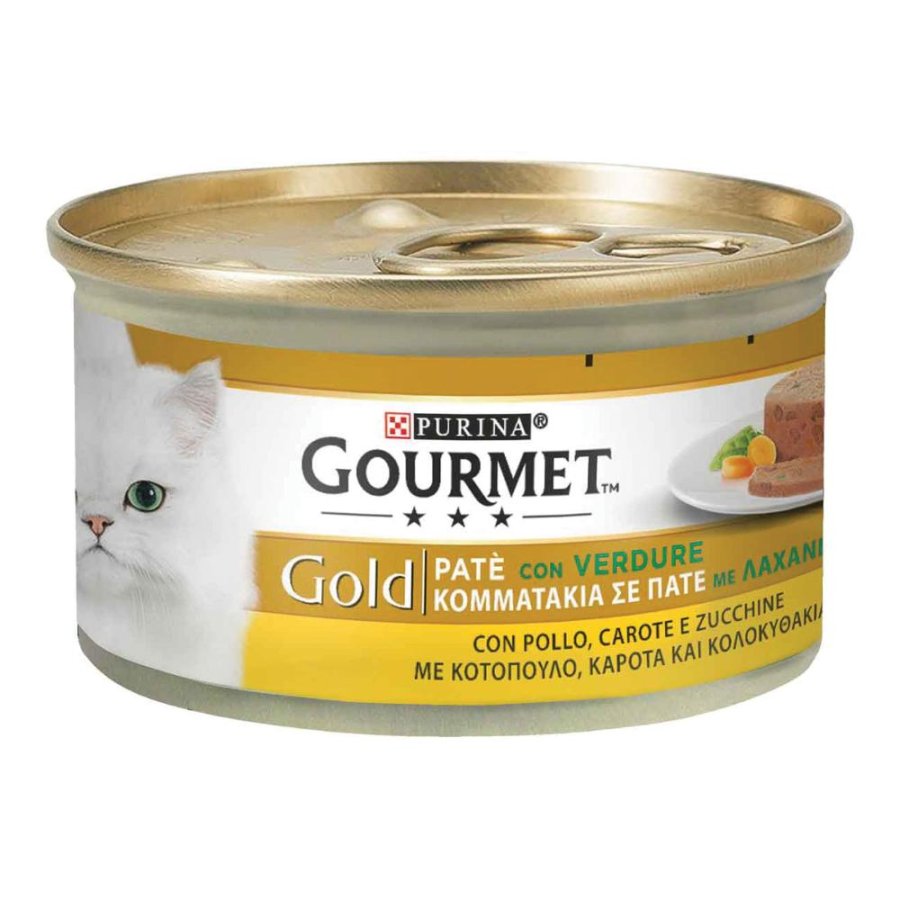 NESTLE' PURINA GOURMET GATTO GOLD PATE' POLLO VERDURE 85GR (lattina)