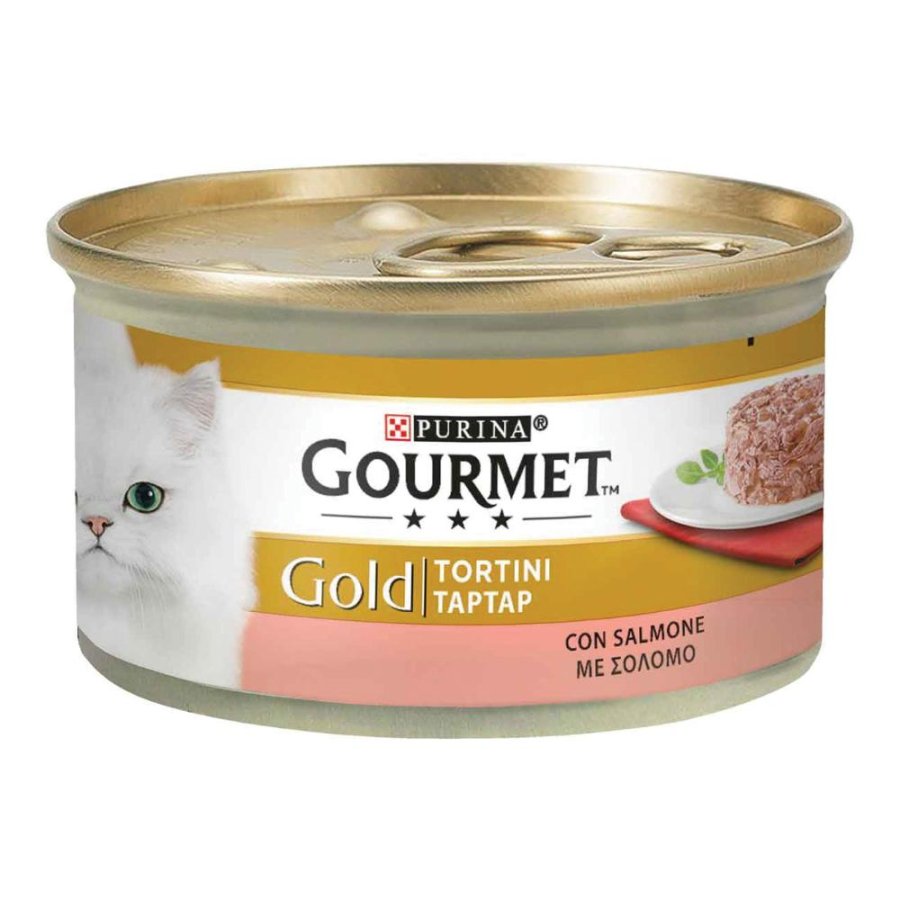 NESTLE' PURINA GOURMET GATTO GOLD TORTINI SALMONE 85GR (lattina)