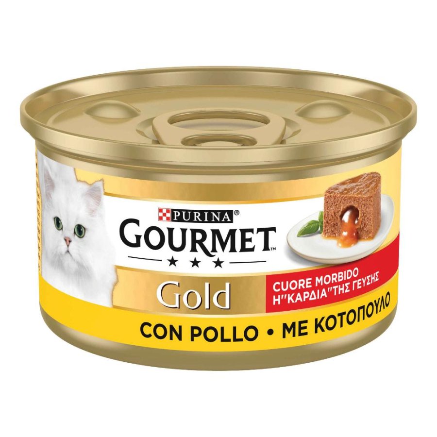NESTLE' PURINA GOURMET GATTO GOLD CUORE MORBIDO POLLO 85GR (lattina)