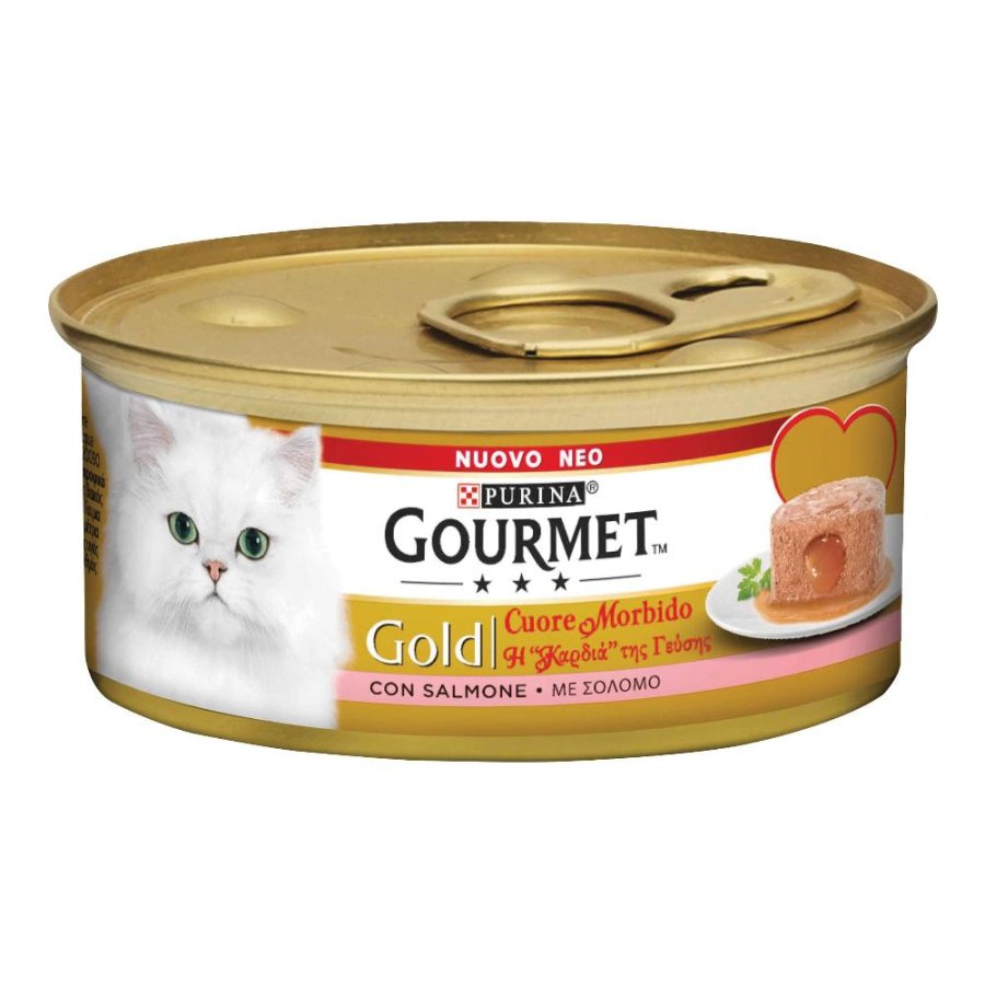 NESTLE' PURINA GOURMET GATTO GOLD CUORE MORBIDO SALMONE 85GR (lattina)