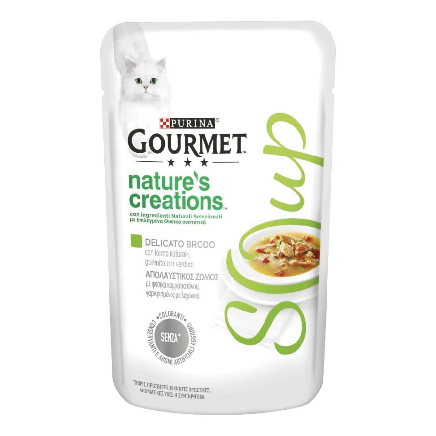 NESTLE' PURINA GOURMET GATTO NATURE SOUP BRODO TONNO VERDURE 40GR (bustina)