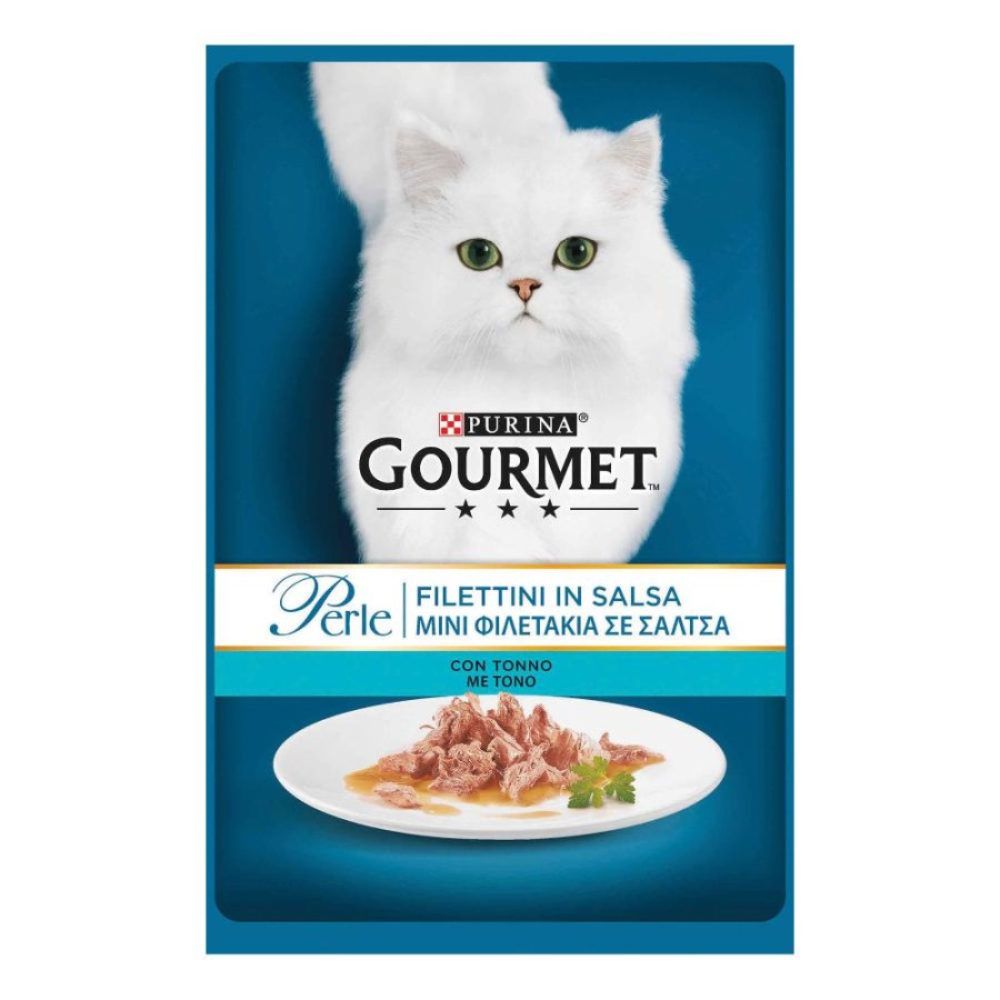 NESTLE' PURINA GOURMET GATTO PERLE FILETTINI IN SALSA TONNO 85GR (bustina)