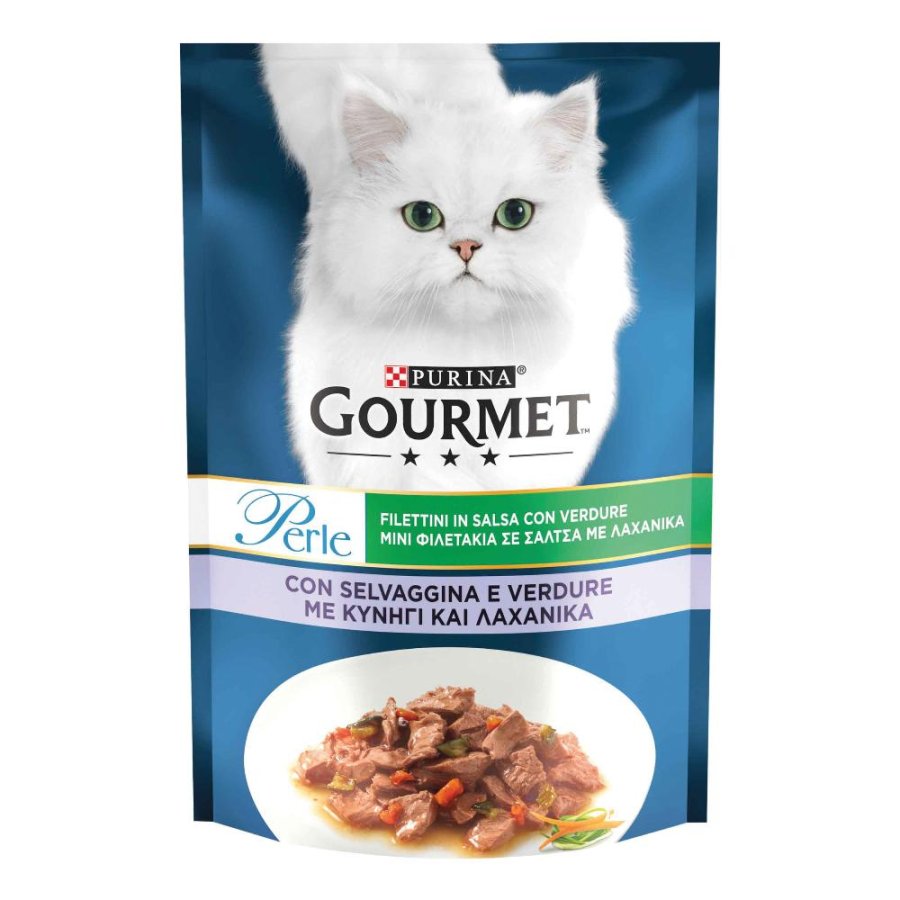 NESTLE' PURINA GOURMET GATTO PERLE FILETTINI IN SALSA VITELLO VERDURE 85GR (bustina)