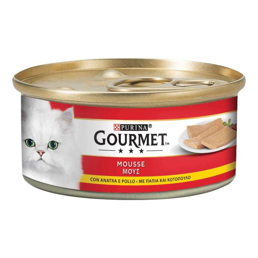 NESTLE' PURINA GOURMET GATTO MOUSSE ANATRA POLLO 195GR (lattina)