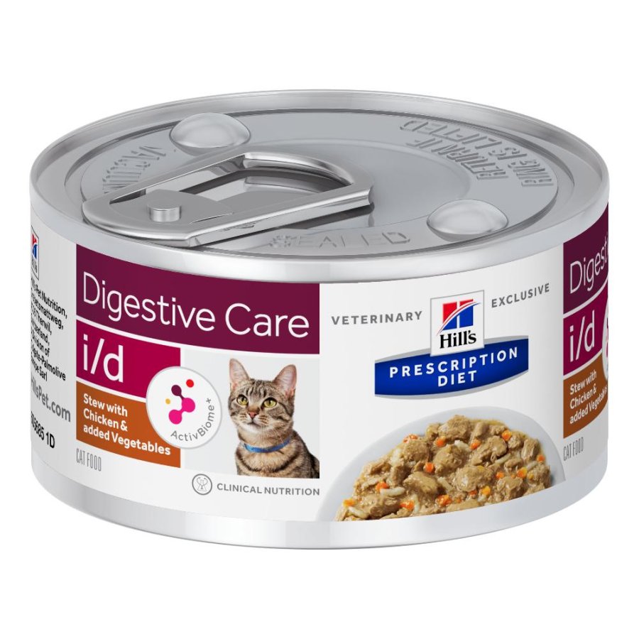 HILL'S GATTO DIET I/D DIGESTIVE CARE BIOME POLLO VERDURE 82GR (lattina)