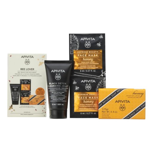 Apivita Cofanetto Bee Lover Black Detox Miele Detergente Maschera