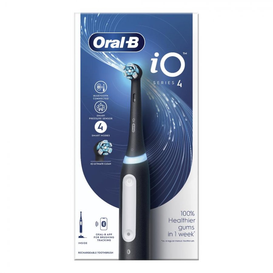 Oral-B iO Series 4 Spazzolino Elettrico Black - Tecnologia Avanzata per una Pulizia Superiore