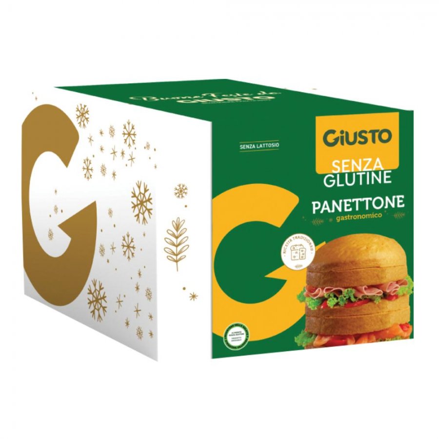 Giusto Senza Glutine Panettone Gastronomico 400g – Panettone Salato Gluten Free per Aperitivi e Buffet