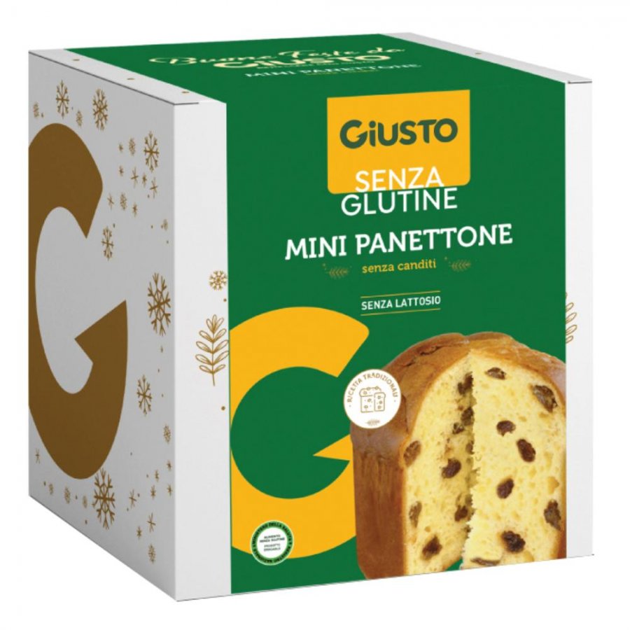 Giusto Senza Glutine Mini Panettone Classico 100g - Panettone Senza Canditi, Lievitazione Naturale