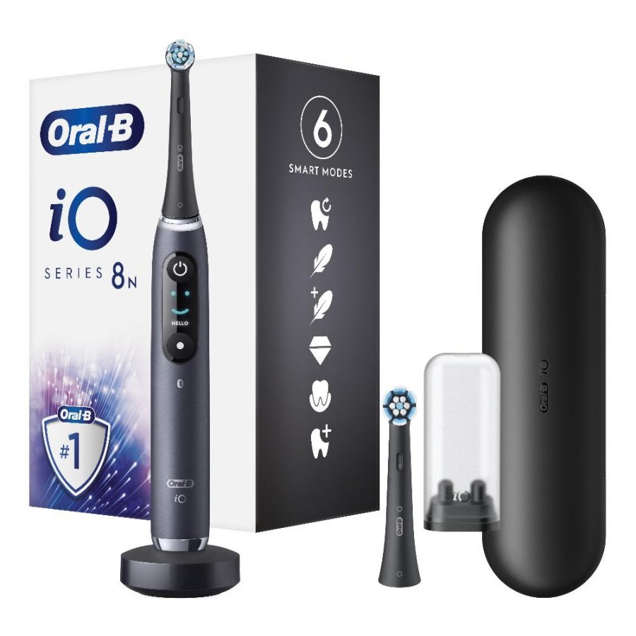 Oral-B iO Series 8S Spazzolino Elettrico Black Onyx - Tecnologia Avanzata per una Pulizia Straordinaria
