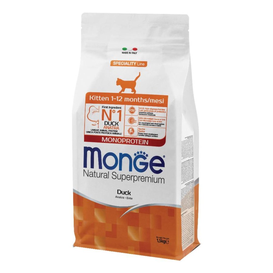 MONGE GATTO SPECIALITY MONOPROTEICO KITTEN ANATRA 400GR
