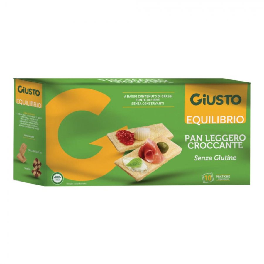 Giusto Equilibrio Senza Glutine Pan Leggero Croccante 250g - Pane Croccante Senza Glutine, Fonte di Fibre