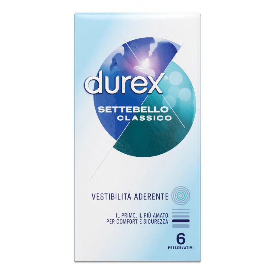 Durex Settebello Classico 6pz | Preservativi Affidabili per l'Intimità Sicura
