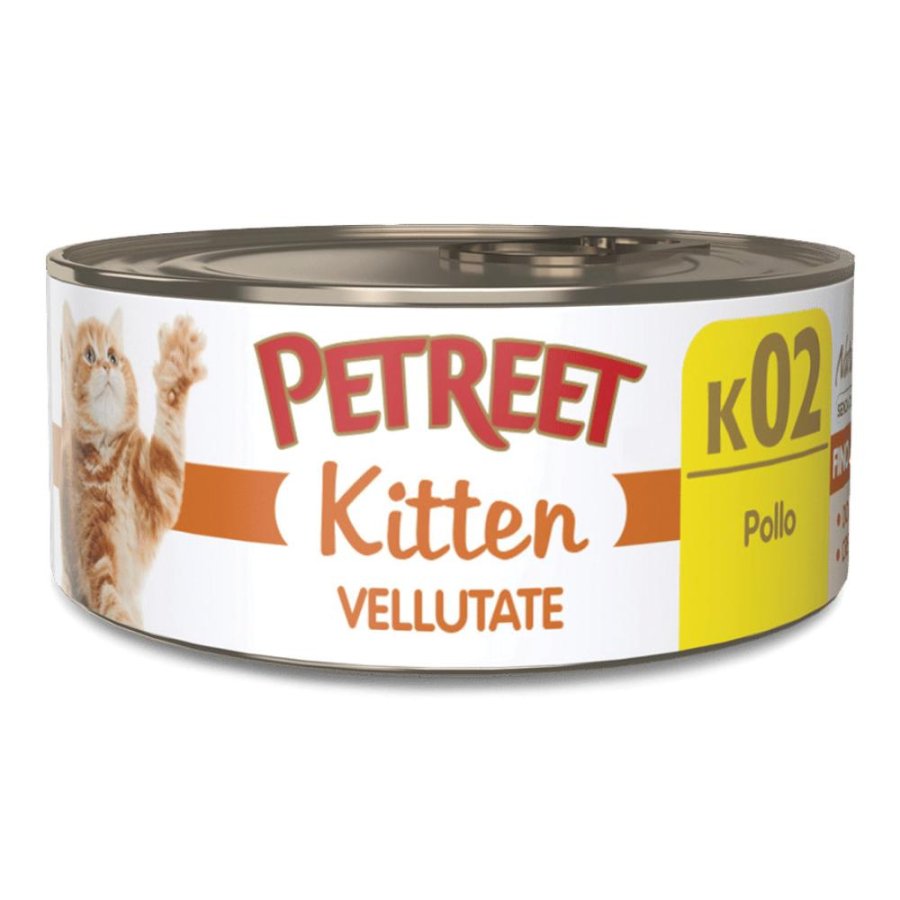 PETREET GATTO KITTEN K02 VELLUTATE POLLO 60GR (lattina)
