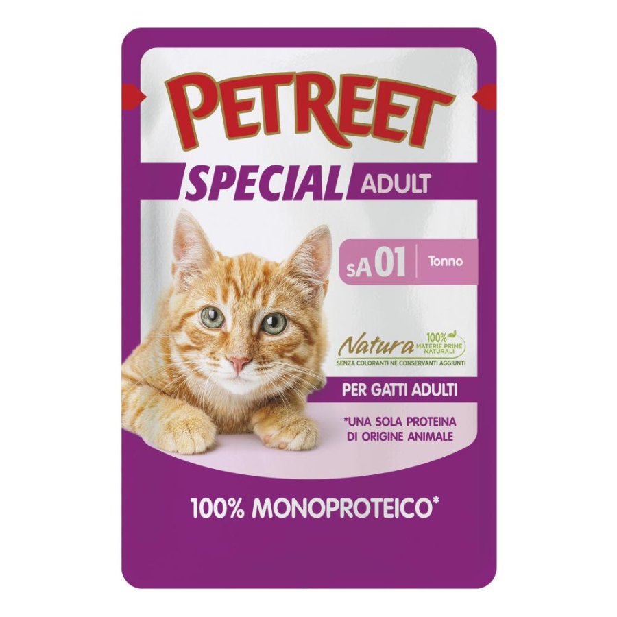 PETREET GATTO SPECIAL ADULT SA01 MONOPROTEICO TONNO 70GR (bustina)