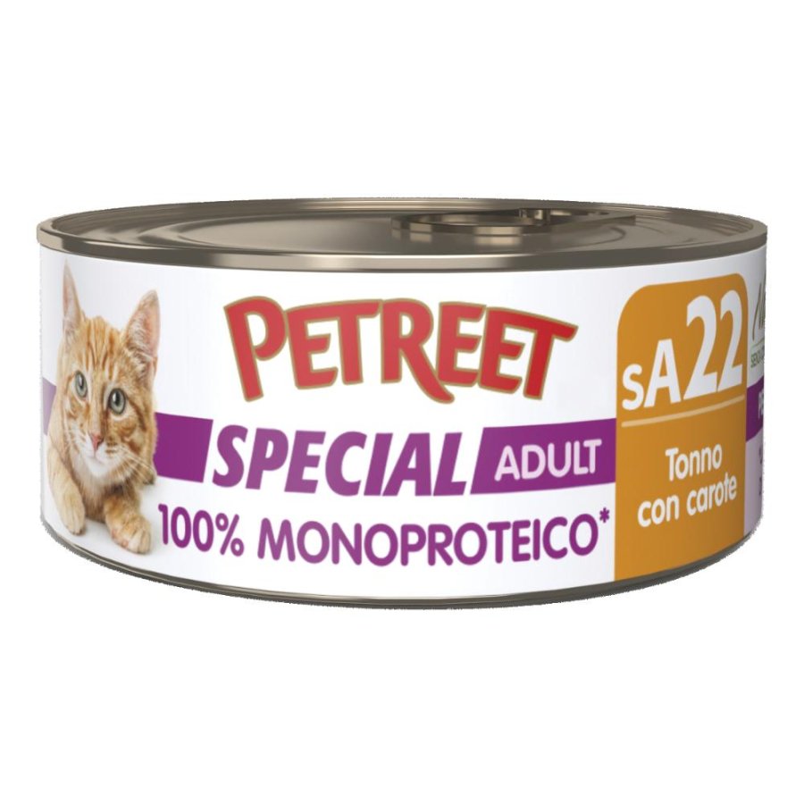 PETREET GATTO SPECIAL ADULT SA24 MONOPROTEICO POLLO CAROTE 60GR (lattina)