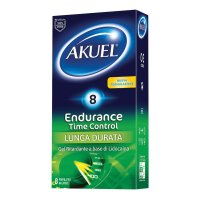 Akuel Endurance Time Control 8 Pezzi - Preservativi con Ritardante per un Piacere Prolungato