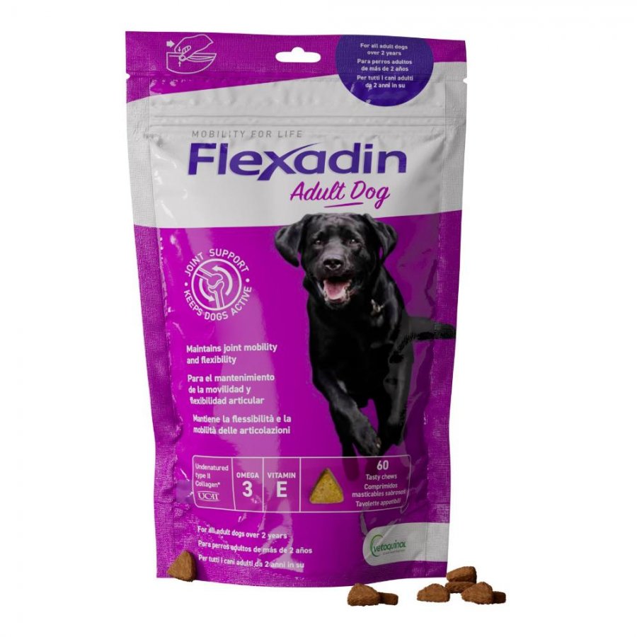 Flexadin Adult Mangime Complementare Articolazioni Cani Adulti 60 Tavolette - Supporto Articolare di Qualità per Cani